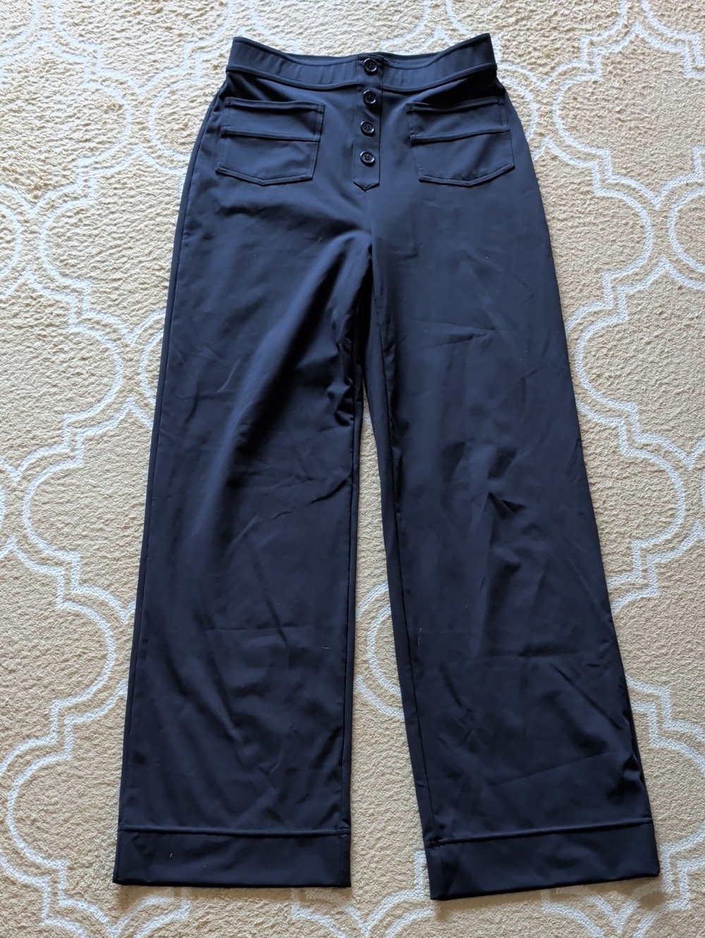 Halara DayStretch High-Waist Pockets Straight Leg Pant Midnight Blue EUC - Picture 2 of 4